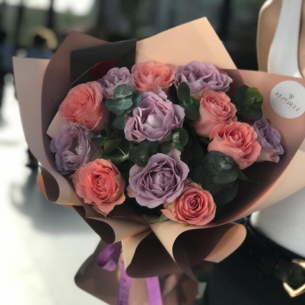Pembe - Mor Gül Buketi